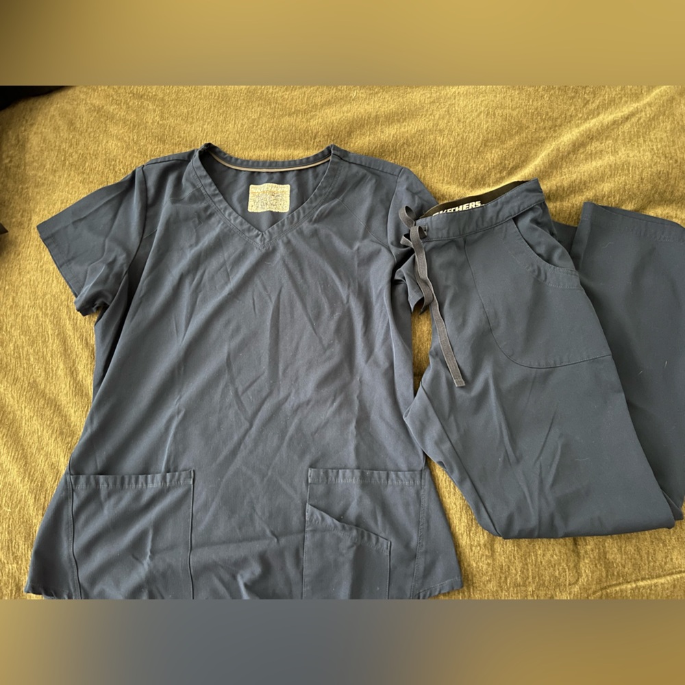 Navy blue scrub set